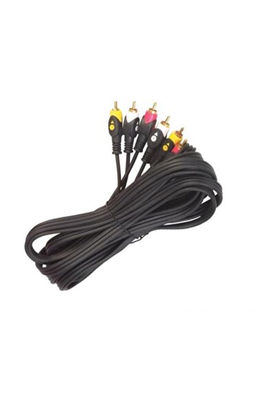 ELEKTROMER 3 RCA + 3 RCA 10 Meters Thick Cable with 1st Quality Bag