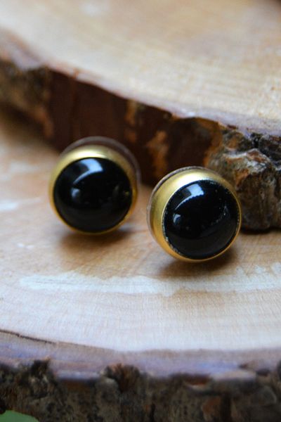 Stoneage Jewellery Onyx Natural Stone Handmade Earrings