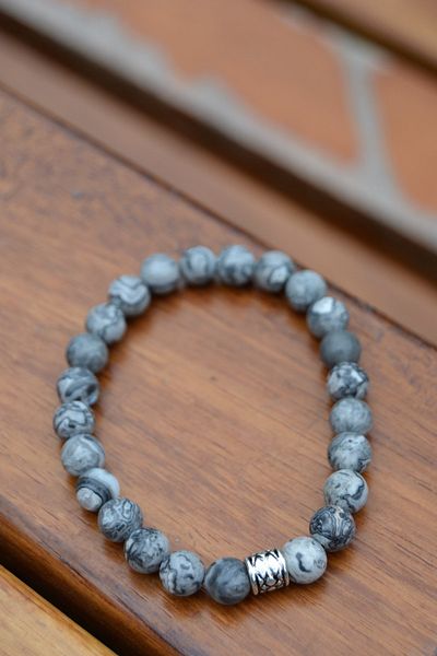 Stoneage Labradorite Natural Stone Unisex Bracelet