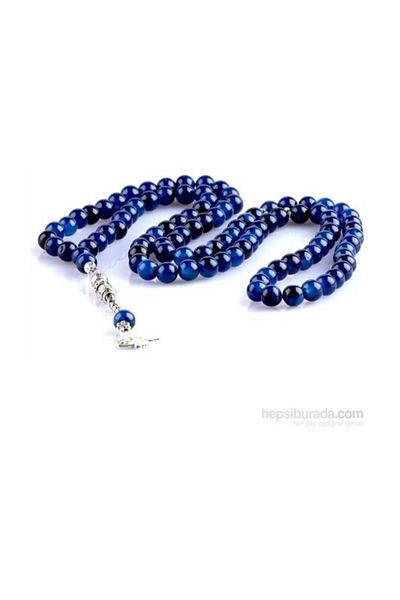 RD EKOAVM 8mmGlobe Cut Blue Agate Rosary - 99 Pieces