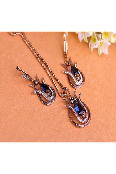 Lilith Kadın Mavi Lale Set DFNTKS-161