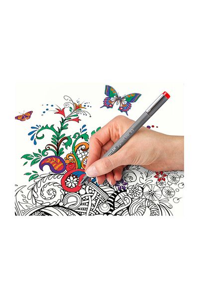 Staedtler 30805-ssb6 Pigment Liner Mixed Color 0.5 Mm 6-Piece Set