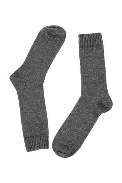 A CLASSE Gümüş Simli Bot Tipi Gri Kadın Çorap