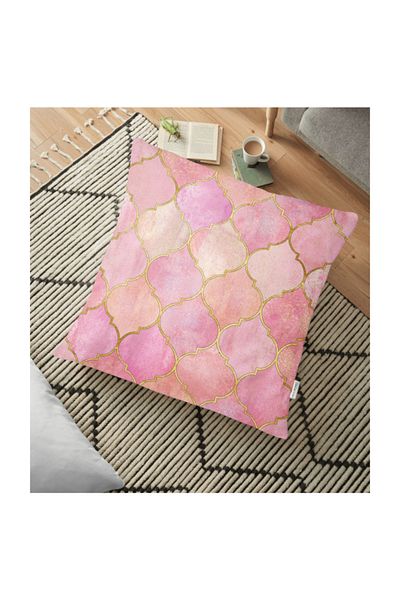 Realhomes Pernă de pardoseală modernă cu model special Ogea Pulbere - 70 X 70 cm