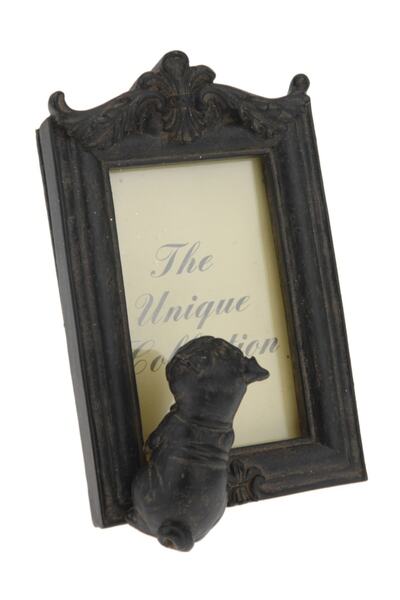 Gold Dekor Köpekli Resim Çerçevesi