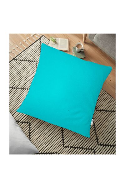 Realhomes Perna Decorativa De Pardoseala Imprimata Digital Culoare Turcoaz - 70 X 70 Cm