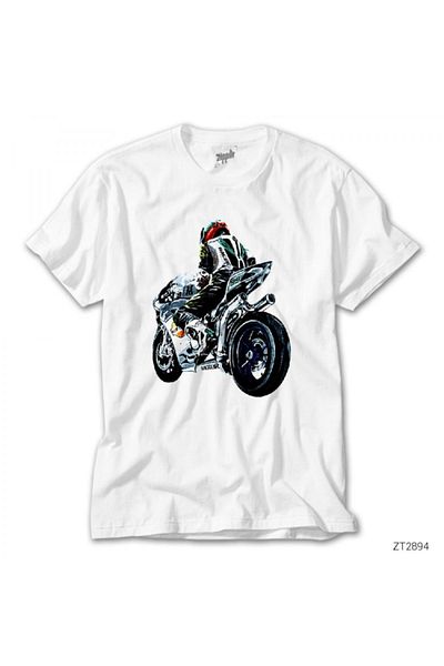 Z zepplin Λευκό μπλουζάκι Unisex μοτοσικλέτας σχεδίασης