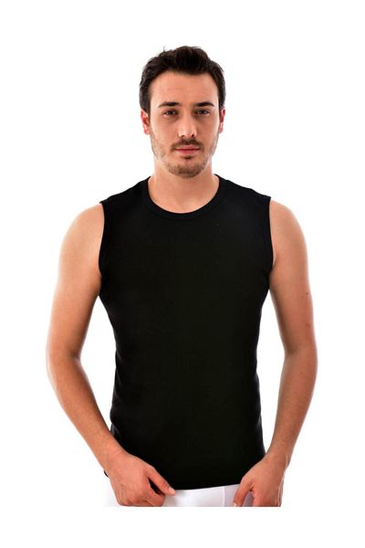 Tutku 0108 Model - 6 Pack Crew Neck Tank Top, Zero Sleeve