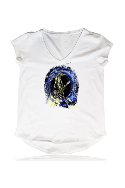 SCUBAPROMO تي شيرت نسائي أبيض كاجوال من Miss Scuba