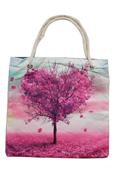 4KF Πολύχρωμη γυναικεία τσάντα παραλίας 857000001784