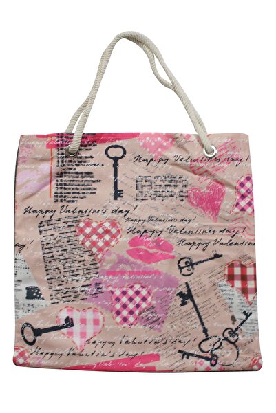 4KF Πολύχρωμη γυναικεία τσάντα παραλίας 857000001792