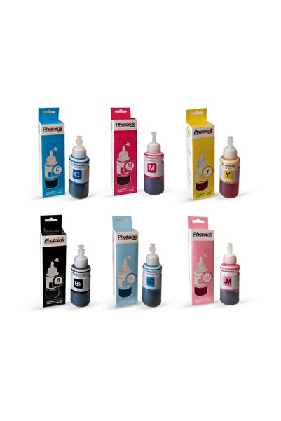 PHOTO PRİNT Epson Uyumlu 6 Renk Takım Photoınk Plus Mürekkep - L800/l805/l810