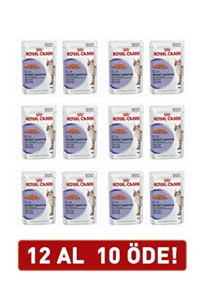 Royal Canin Digest Sensitive Gravy Pouch Yetişkin Kedi Konservesi 12 Adet 85 Gr