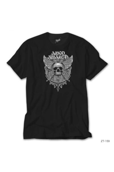 Z zepplin Amon Amarth Skull Axes Black T-Shirt