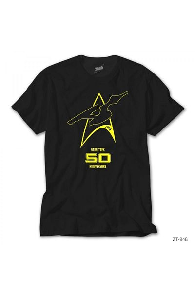 Z zepplin Tricou negru Star Trek 50 de ani 1