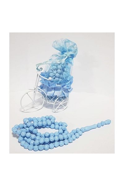 RoseRoi Baby Shower Gift Bicycle Basket Pouch Rose Scented Rose Patterned Rosary 10 Pieces