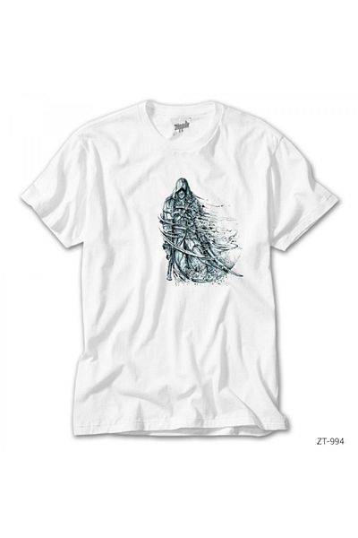 Z zepplin Men's Assassins Creed Wind White T-Shirt