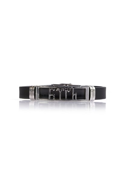 Sahi Aksesuar Adjustable Steel Bracelet - Turkish Writing Mens/Womens