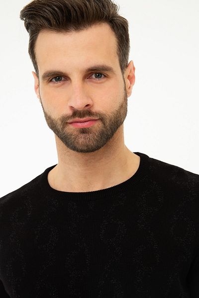 Pierre Cardin Мъжки черен тесен пуловер G021GL0TK.000867157