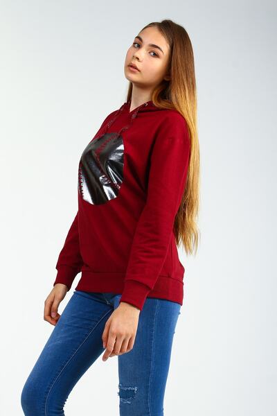 Collezione Kadın Bordo Sweatshirt Lappen UCB150575A15