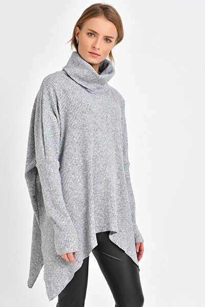 Quincey Woolen Casual Sweater Light Gray BDM2526