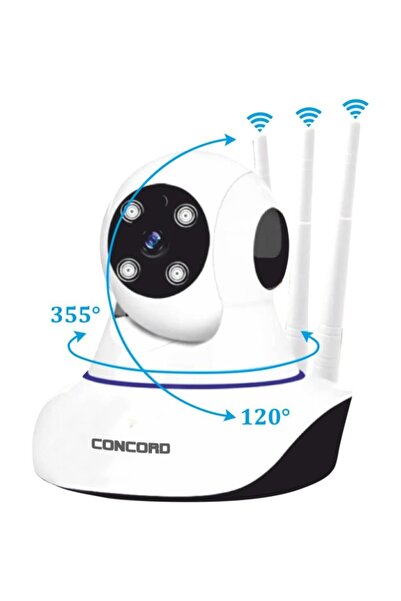 Concord Kablosuz  Wifi Ip Kamera 1080p Full Hd  Hareketli Gece Görüşlü