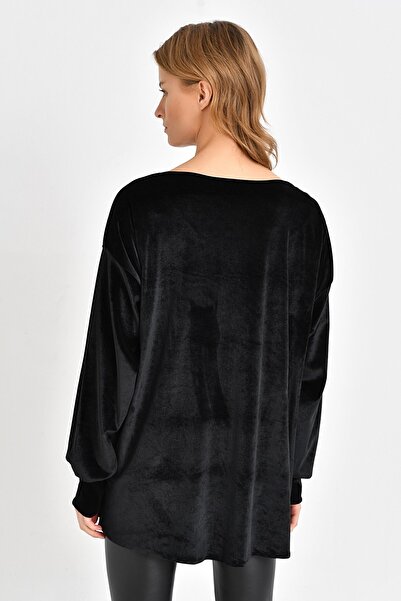 Quincey Velvet Tunic Black BDE2510