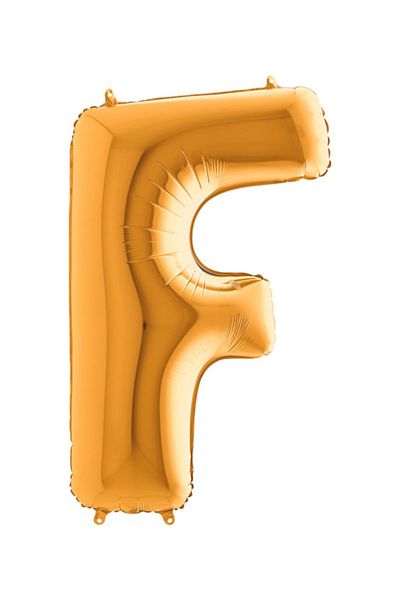 Big Party Letter F Gold Foil Balloon 102 cm