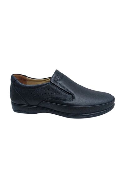 İmerShoes Ортопедични кожени мъжки обувки, черни