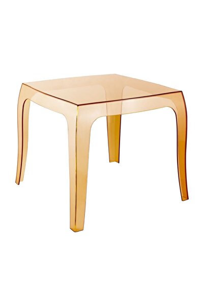 Siesta Kahverengi Transparan Queen Otel Restoran Mutfak Kafe Sehpa