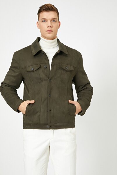 Koton Men's Khaki Coat 0KAM21491HW