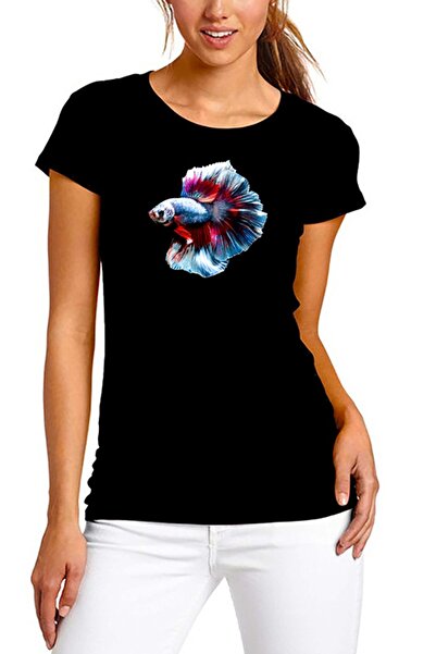SCUBAPROMO Beta Fish crna ženska majica