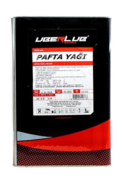 Uberlub Excell Pafta Yağı 16 lt Kesme Yağı