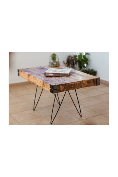 Hiper Bodrum Wooden Rustik Ahşap Orta Sehpa