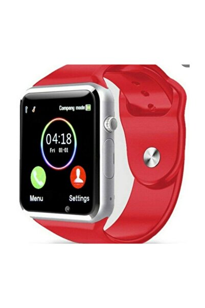 3A A1 Bluetooth Akıllı Saat Kameralı Simkart Uyumlu Değildir Renk Kırmızı
