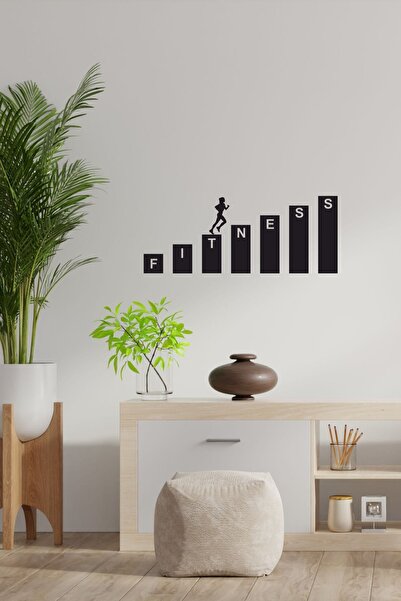 TRC TRAFİK Фітнес декоративні наклейки на стіну. Чорні (58 см, 1 шт.)