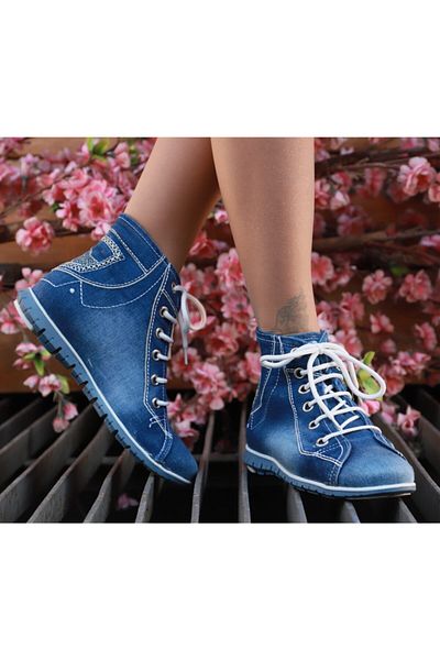 StarBlueMooN Women's Denim Boots