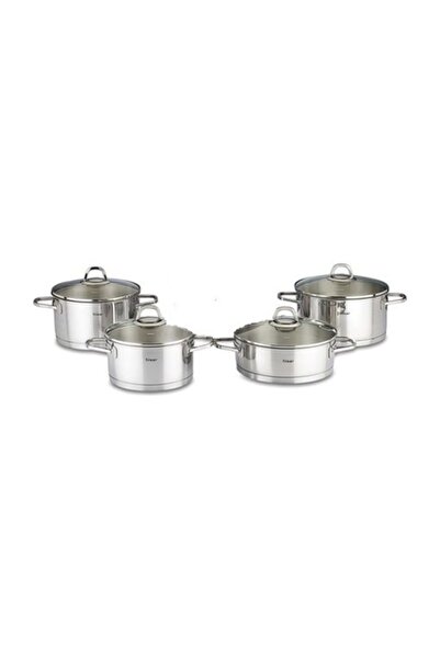 Hisar Rio Cookware Set 8 Piece Metal Handle