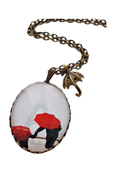 LADYMİRAGE باريس في المطر قلادة خمر