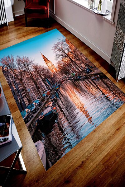 Resmiro Amsterdam Tasarımlı Dijital Baskılı Halı
