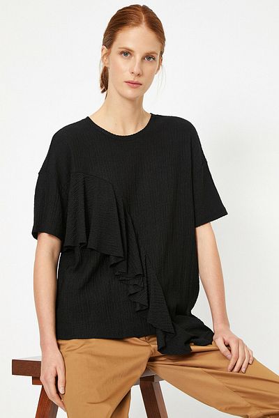 Koton Tricou texturat cu voluri de damă