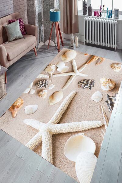 Resmiro Deniz Objeleri Dijital Baskılı Halı