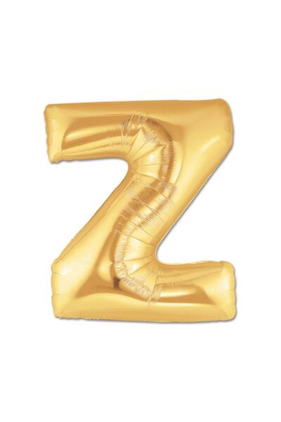 Parti dolabı 1 بالون فويل حرف Z بالون حجم كبير أصفر ذهبي / دوري 100 سم