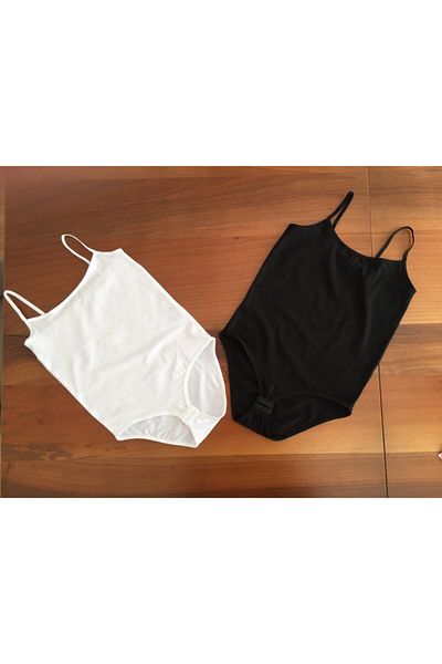 LEYNA BUTİK Black and White Rope Strap Clasp Body for Girl 3-9-14 Years Old - Pack of 6