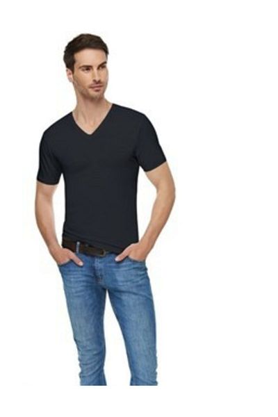 Tutku Elit Ανδρικό εσώρουχο V-Neck Lycra 1303 - Κοντό μανίκι, εσώρουχο, 6 τεμάχια