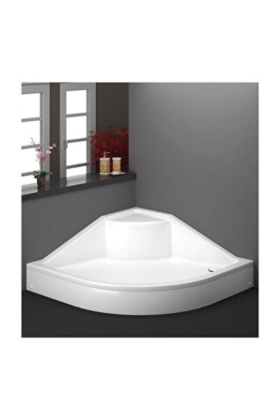 Duşakabincim 110x110 Cm Oval Oturmalı Duş Teknesi