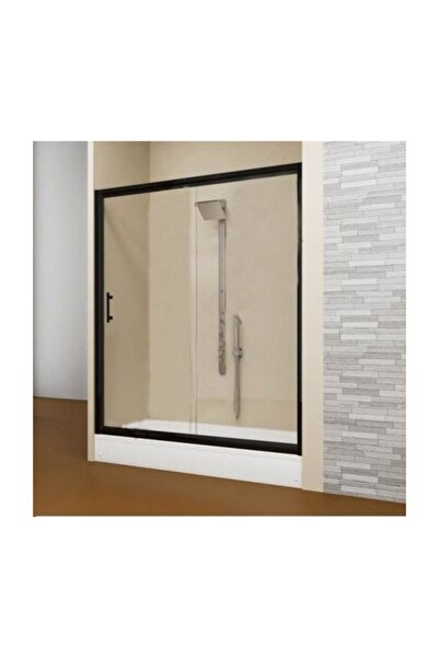 Duşakabincim 135 Cm Sürgülü Tek Kapılı Siyah Kabin