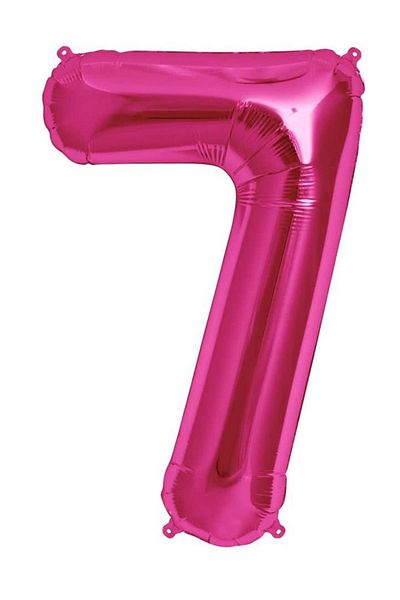 Parti dolabı 7 Figures Pink Foil Balloon - 100 Cm, Helium Flying Size