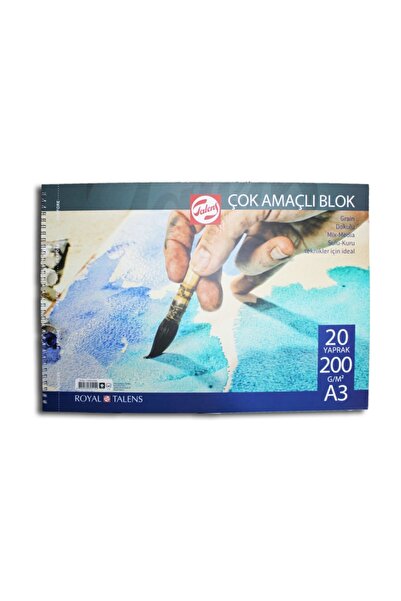 Talens 3515 Resim Defteri 200 gr. A3 Boyutunda 20 Yaprak