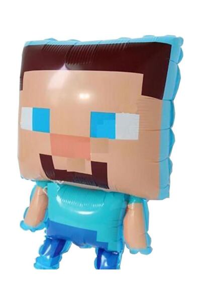 Parti dolabı Minecraft Folyo Balon 70cmx45cm Doğum Günü Parti Helyumla Uçan